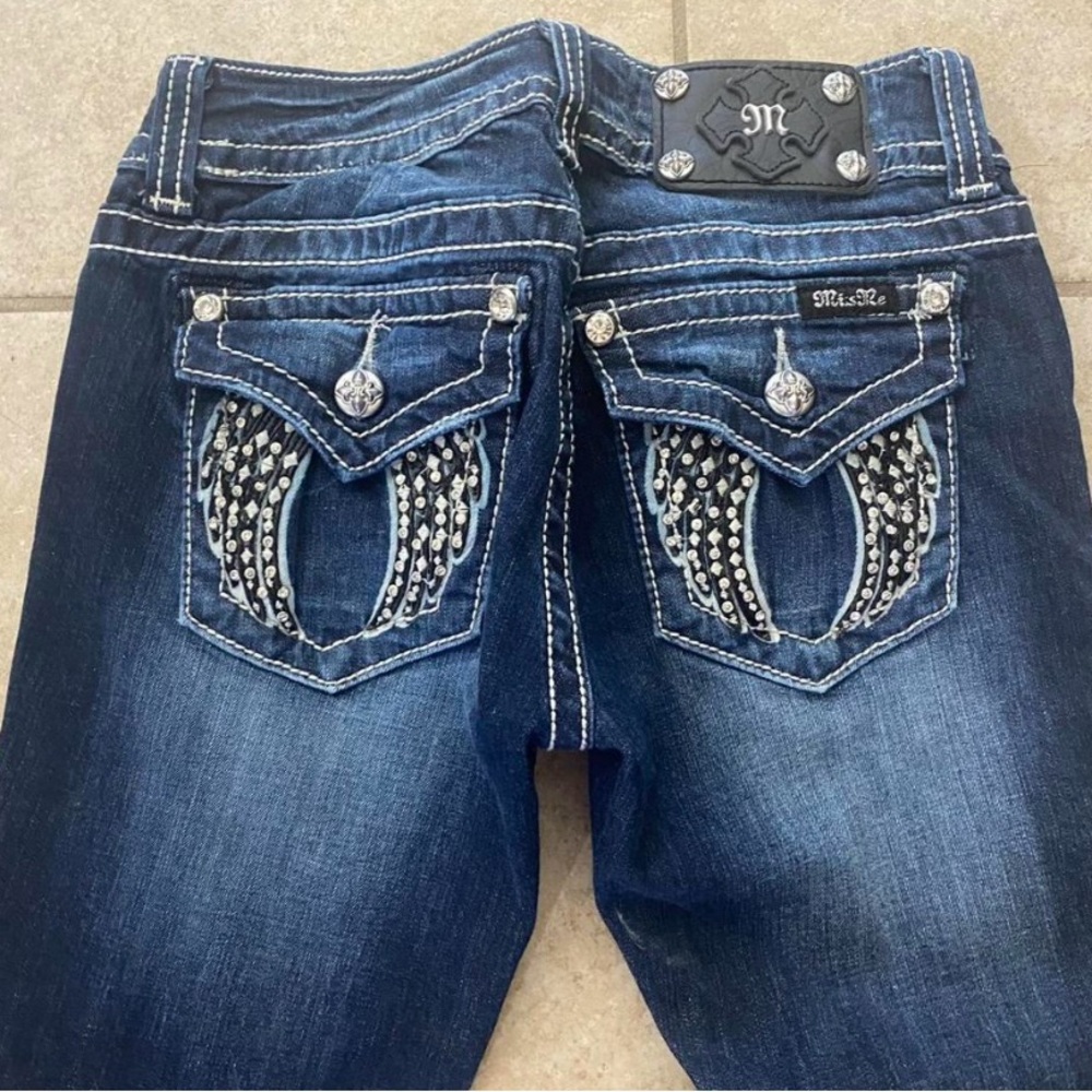 Miss Me Women’s Skinny Jeans with Winged Flap